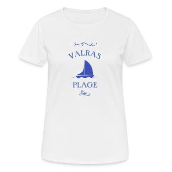 t shirt valras plage bateau cadeau herault - T-shirt respirant Femme - blanc - Devant - AI Model Female 172 dark (172cm)
