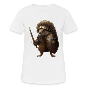 Igel der Welt, schützt euch durch eine Rüstung - Frauen T-Shirt atmungsaktiv - Weiß - Vorne - AI Model Female 172 dark (172cm)