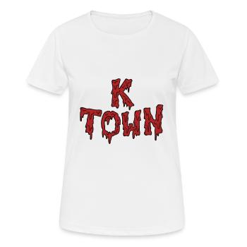 K Town - Frauen T-Shirt atmungsaktiv - Weiß - Vorne - AI Model Female 172 dark (172cm)