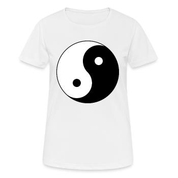 Yin et Yang - T-shirt respirant Femme - blanc - Devant - AI Model Female 172 dark (172cm)