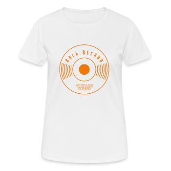 Rock record - Women's Breathable T-Shirt - white - Front - AI Model Female 172 dark (172cm)