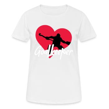 Feldhockey Hockey Hockeytorwart - Frauen T-Shirt atmungsaktiv - Weiß - Vorne - AI Model Female 172 dark (172cm)