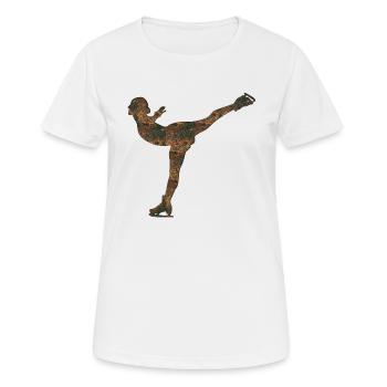Rost Eiskunstlauf - Frauen T-Shirt atmungsaktiv - Weiß - Vorne - AI Model Female 172 dark (172cm)