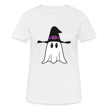 Geist - Frauen T-Shirt atmungsaktiv - Weiß - Vorne - AI Model Female 172 dark (172cm)