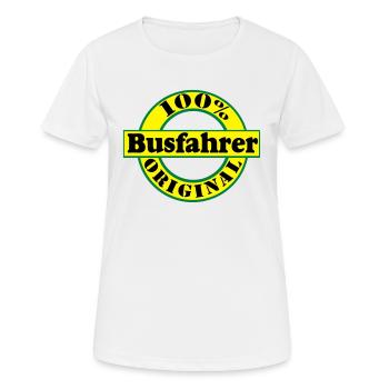 Busfahrer Bus Omnibus 100% Busfahrer Original(25) - Frauen T-Shirt atmungsaktiv - Weiß - Vorne - AI Model Female 172 dark (172cm)
