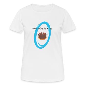 The cake is a lie - Women's Breathable T-Shirt - white - Front - AI Model Female 172 dark (172cm)