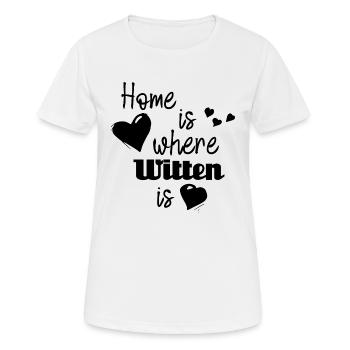 Zuhause in Witten - Home is where Witten is - Frauen T-Shirt atmungsaktiv - Weiß - Vorne - AI Model Female 172 dark (172cm)
