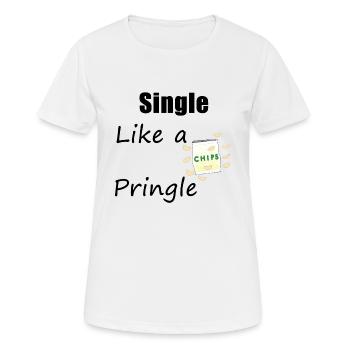 Single like a pringle drôle proverbes chips - T-shirt respirant Femme - blanc - Devant - AI Model Female 172 dark (172cm)