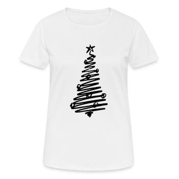 Christmas tree - Women's Breathable T-Shirt - white - Front - AI Model Female 172 dark (172cm)