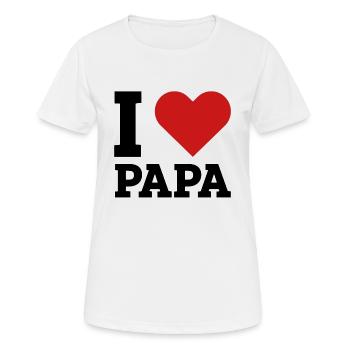 J'aime papa j'aime papa cadeau de fête des pères - T-shirt respirant Femme - blanc - Devant - AI Model Female 172 dark (172cm)