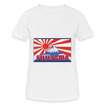 Fujiyama la plus haute montagne du Japon - chemise Fuji cool - T-shirt respirant Femme - blanc - Devant - AI Model Female 172 dark (172cm)
