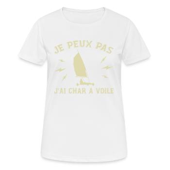 Ich kann nicht Ich habe Sandsegeln Geschenk Sport Humor - Frauen T-Shirt atmungsaktiv - Weiß - Vorne - AI Model Female 172 dark (172cm)