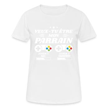 Do you want to be my godfather, Gamer godfather request - Women's Breathable T-Shirt - white - Front - AI Model Female 172 dark (172cm)