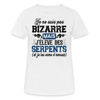 Serpent Reptile Cobra Boa Animal Terrarium Cadeau - T-shirt respirant Femme - blanc - Devant - AI Model Female 172 dark (172cm)
