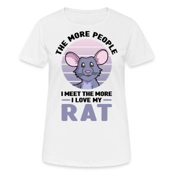 Ratte als Haustier - Frauen T-Shirt atmungsaktiv - Weiß - Vorne - AI Model Female 172 dark (172cm)