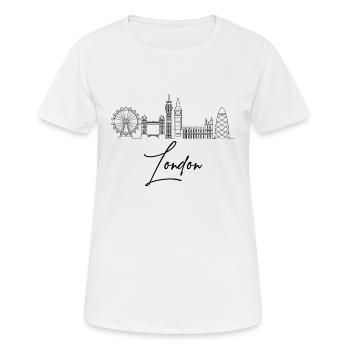 Londres - T-shirt respirant Femme - blanc - Devant - AI Model Female 172 dark (172cm)