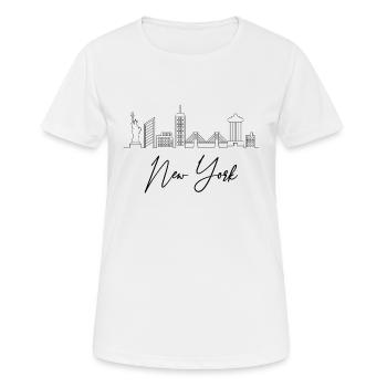 New York - Frauen T-Shirt atmungsaktiv - Weiß - Vorne - AI Model Female 172 dark (172cm)