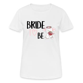 Mariée à être mariée éléphant JGA mariage - T-shirt respirant Femme - blanc - Devant - AI Model Female 172 dark (172cm)