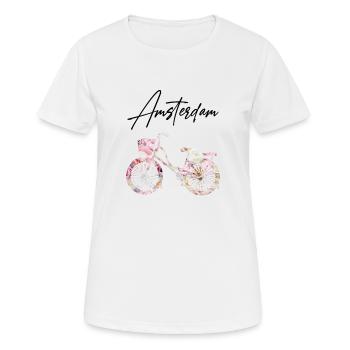 Amsterdam Holland Niederlande - Frauen T-Shirt atmungsaktiv - Weiß - Vorne - AI Model Female 172 dark (172cm)