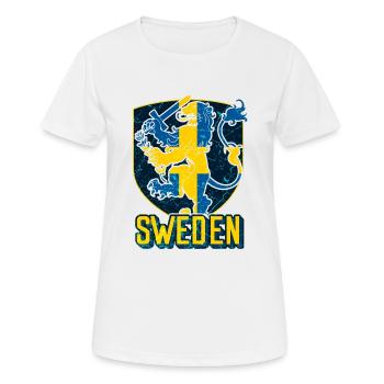 Drapeau de la Suède - T-shirt respirant Femme - blanc - Devant - AI Model Female 172 dark (172cm)