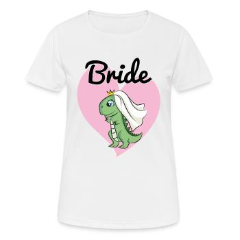 Mariée pour être Dino Dinosaurs JGA mariage mariage - T-shirt respirant Femme - blanc - Devant - AI Model Female 172 dark (172cm)