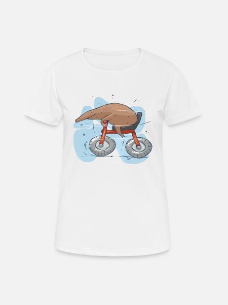 Mole on the bike - Women's Breathable T-Shirt - white