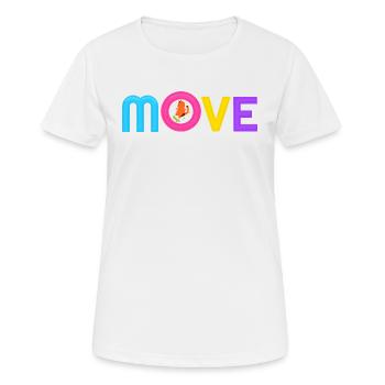 MOVE - Women's Breathable T-Shirt - white - Front - AI Model Female 172 dark (172cm)