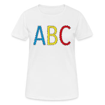 ABC - Schulstart - Schulkind - Frauen T-Shirt atmungsaktiv - Weiß - Vorne - AI Model Female 172 dark (172cm)
