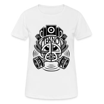Tekno 23 gas mask - Frauen T-Shirt atmungsaktiv - Weiß - Vorne - AI Model Female 172 dark (172cm)