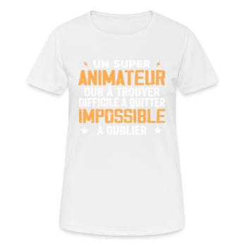 Super Entertainer - Women's Breathable T-Shirt - white - Front - AI Model Female 172 dark (172cm)