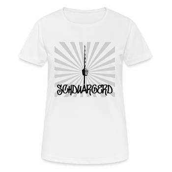 Stuttgart Fernsehturm - Frauen T-Shirt atmungsaktiv - Weiß - Vorne - AI Model Female 172 dark (172cm)