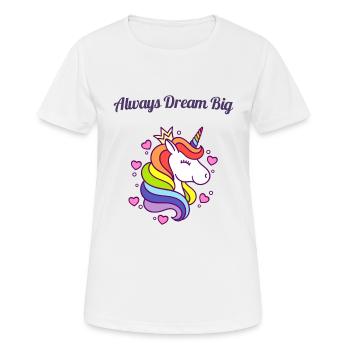 Toujours rêver grand design de chemise - T-shirt respirant Femme - blanc - Devant - AI Model Female 172 dark (172cm)