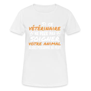 Tierarzt Geschenk Humor - Frauen T-Shirt atmungsaktiv - Weiß - Vorne - AI Model Female 172 dark (172cm)