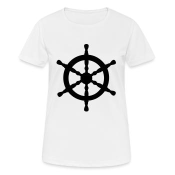Roue nautique - T-shirt respirant Femme - blanc - Devant - AI Model Female 172 dark (172cm)