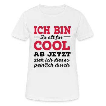 alt - Frauen T-Shirt atmungsaktiv - Weiß - Vorne - AI Model Female 172 dark (172cm)