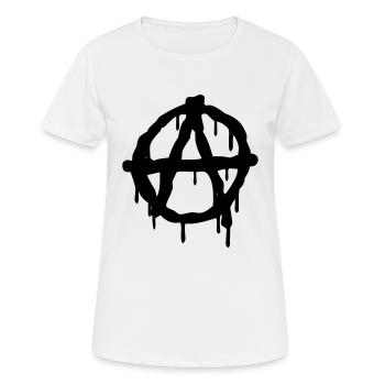 Anarchie - Frauen T-Shirt atmungsaktiv - Weiß - Vorne - AI Model Female 172 dark (172cm)