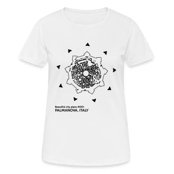 Schöne Stadtpläne: Palma Nova - Frauen T-Shirt atmungsaktiv - Weiß - Vorne - AI Model Female 172 dark (172cm)