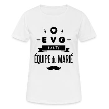 EVG party - T-shirt respirant Femme - blanc - Devant - AI Model Female 172 dark (172cm)