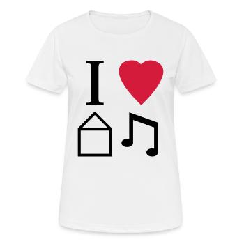 J'aime la musique de Chambre - T-shirt respirant Femme - blanc - Devant - AI Model Female 172 dark (172cm)