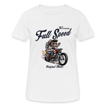 Full Speed Rat Race - Frauen T-Shirt atmungsaktiv - Weiß - Vorne - AI Model Female 172 dark (172cm)