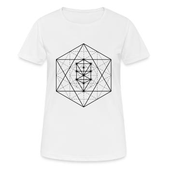 Géométrie sacrée - T-shirt respirant Femme - blanc - Devant - AI Model Female 172 dark (172cm)