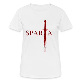 Sparta - Frauen T-Shirt atmungsaktiv - Weiß - Vorne - AI Model Female 172 dark (172cm)
