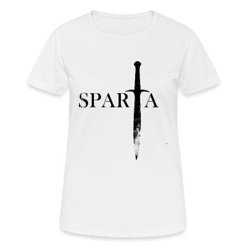 Sparta - Frauen T-Shirt atmungsaktiv - Weiß - Vorne - AI Model Female 172 dark (172cm)