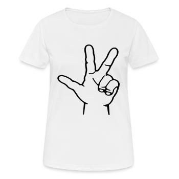 finger - T-shirt respirant Femme - blanc - Devant - AI Model Female 172 dark (172cm)