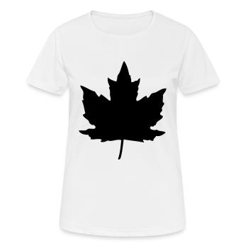 Maple Leaf - Women's Breathable T-Shirt - white - Front - AI Model Female 172 dark (172cm)