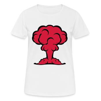 champignon nucleaire atomique bombe explosion - T-shirt respirant Femme - blanc - Devant - AI Model Female 172 dark (172cm)