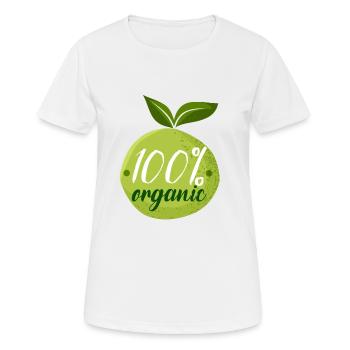 100% bio - T-shirt respirant Femme - blanc - Devant - AI Model Female 172 dark (172cm)