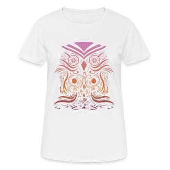 Crâne et os croisés stylés - T-shirt respirant Femme - blanc - Devant - AI Model Female 172 dark (172cm)