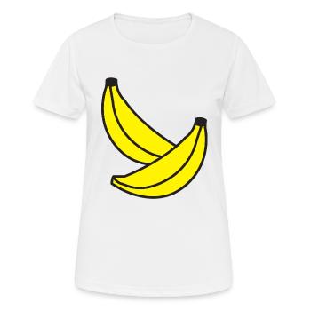 zwei Bananen - Frauen T-Shirt atmungsaktiv - Weiß - Vorne - AI Model Female 172 dark (172cm)