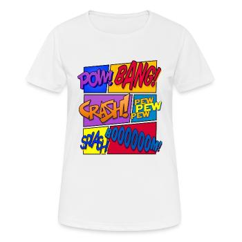 Get Loud (Comic-Design) - Frauen T-Shirt atmungsaktiv - Weiß - Vorne - AI Model Female 172 dark (172cm)